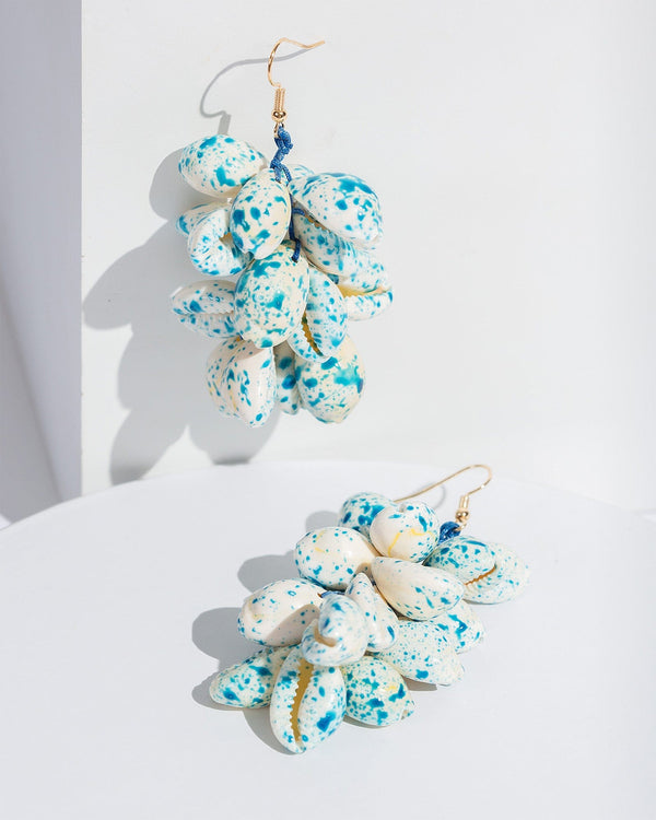 Colette by Colette Hayman Blue Ocean Spray Stmt Earrings