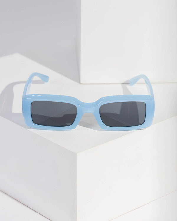 Colette by Colette Hayman Blue Rectangle Coloured Sunglasses