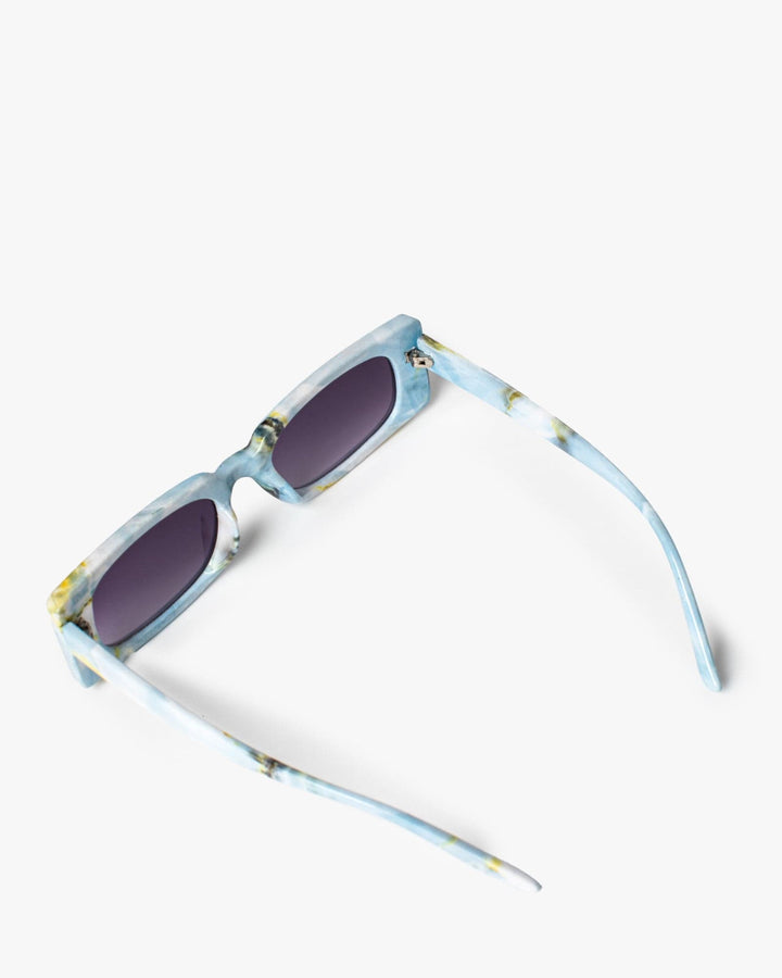 Colette by Colette Hayman Blue Rectangle Thin Sunglasses