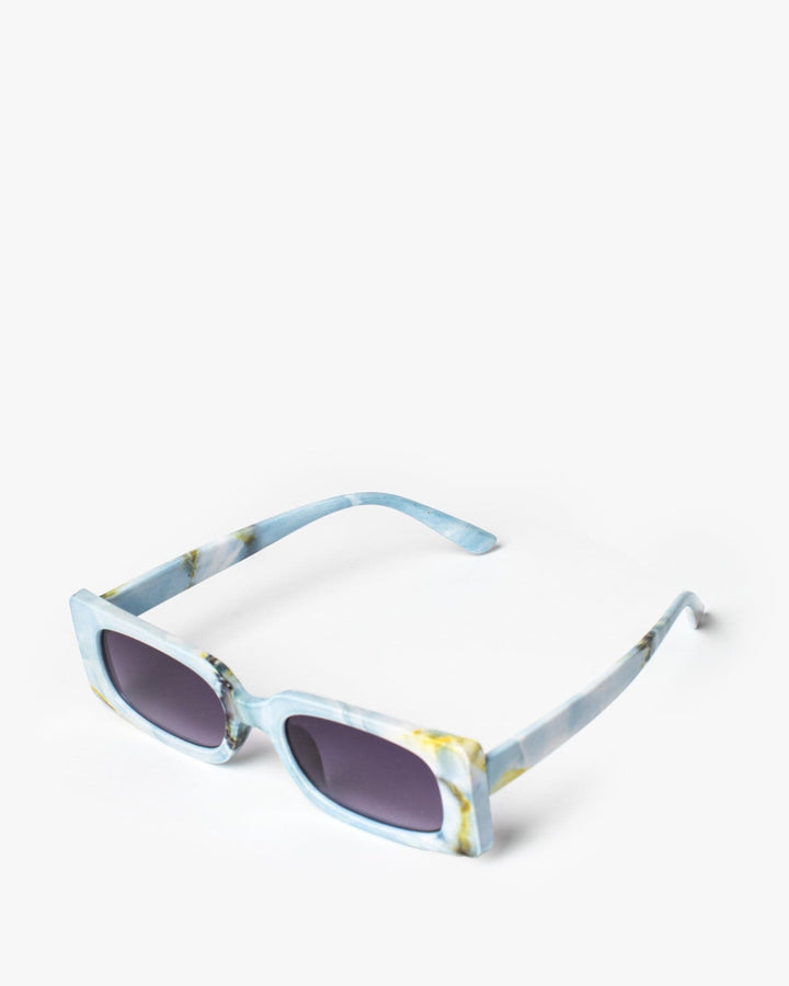 Colette by Colette Hayman Blue Rectangle Thin Sunglasses
