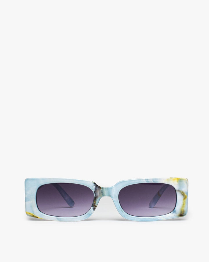 Colette by Colette Hayman Blue Rectangle Thin Sunglasses