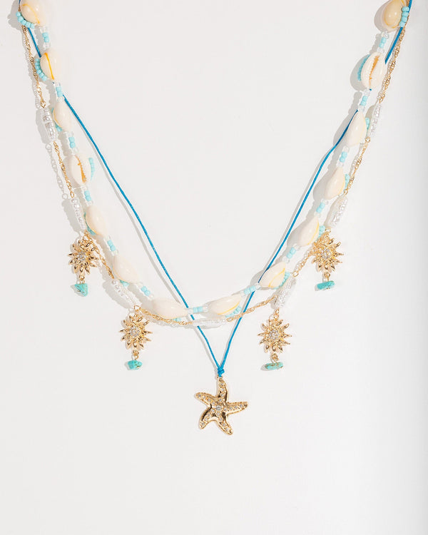 Colette by Colette Hayman Blue Under The Sea Beaded Necklace