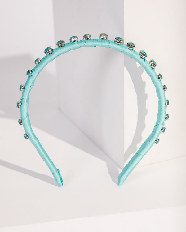 Colette by Colette Hayman Blue Wrapped Crystal Detail Headband