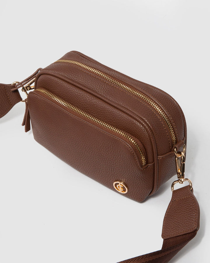 Colette by Colette Hayman Brown And Gold Amalia Crossbody Bag