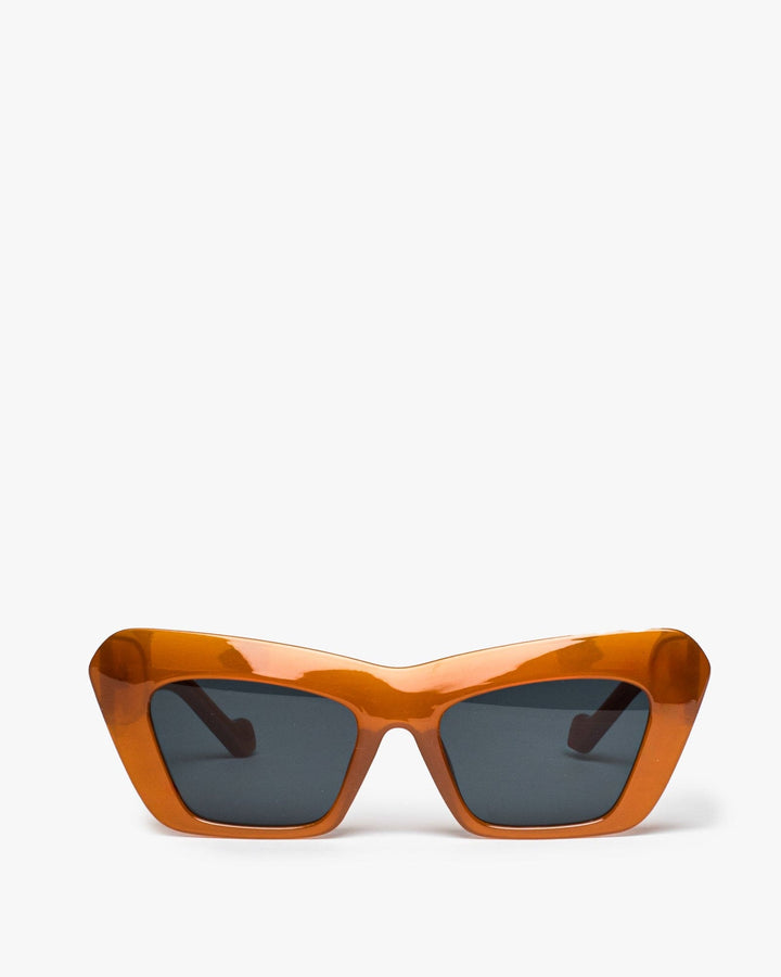 Colette by Colette Hayman Brown Cat-Eye Chunky Frame Sunglasses