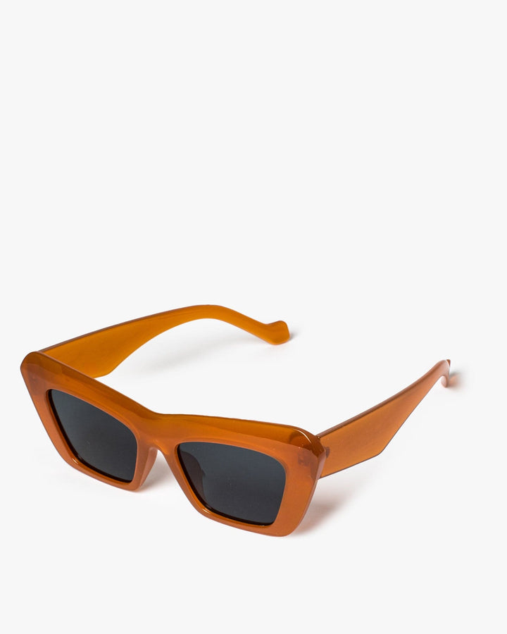 Colette by Colette Hayman Brown Cat-Eye Chunky Frame Sunglasses