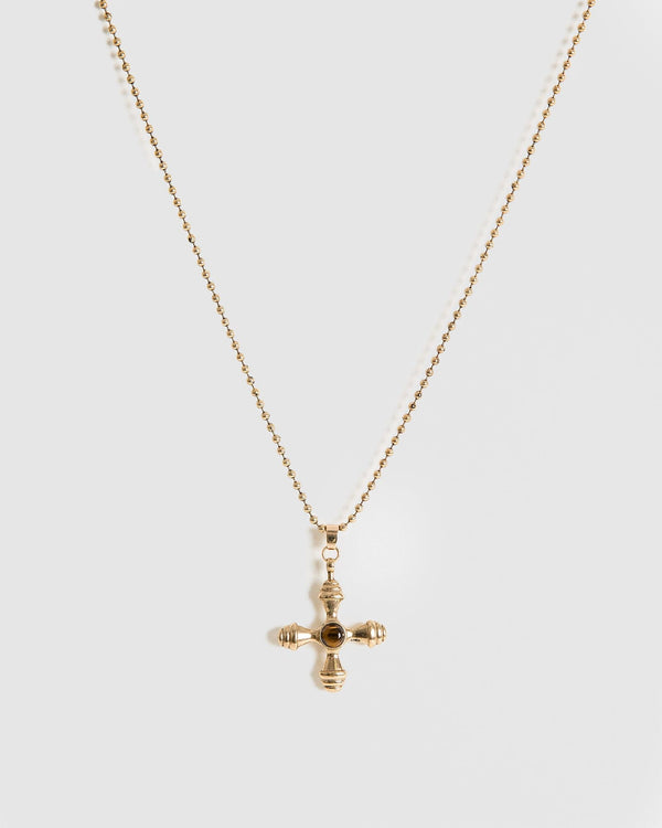 Colette by Colette Hayman Brown Cross Pendant Necklace