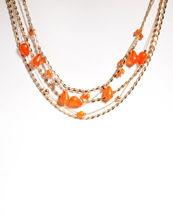 Colette by Colette Hayman Brown Layer Beaded Choker Necklace