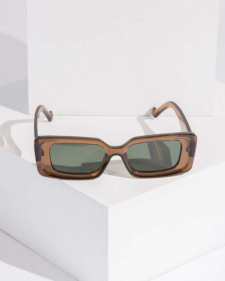 Colette by Colette Hayman Brown Square Sunglasses