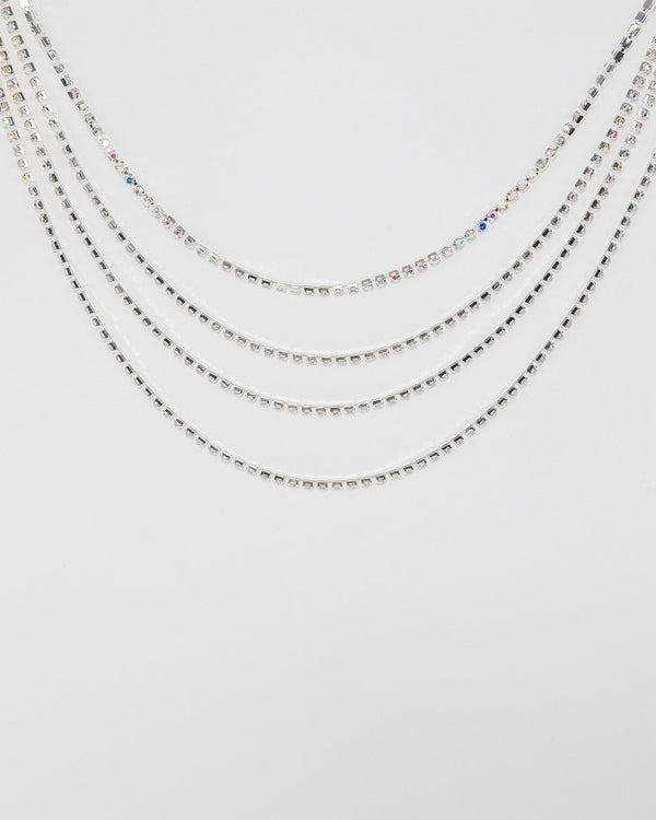 Colette by Colette Hayman Crystal 4 Layer Necklace