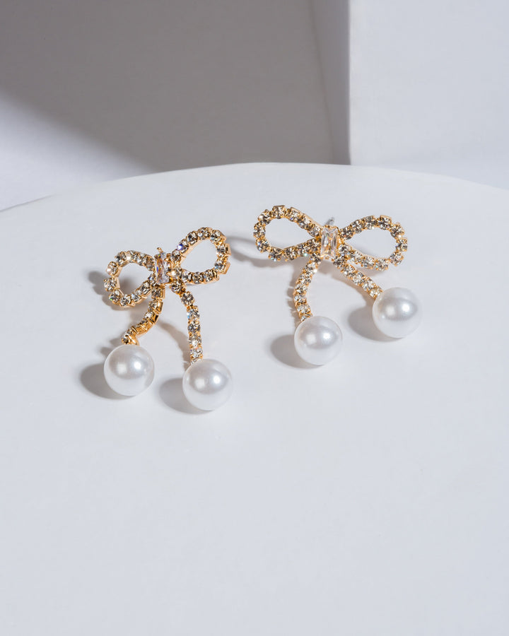 Colette by Colette Hayman Crystal Bow Detail Earrings