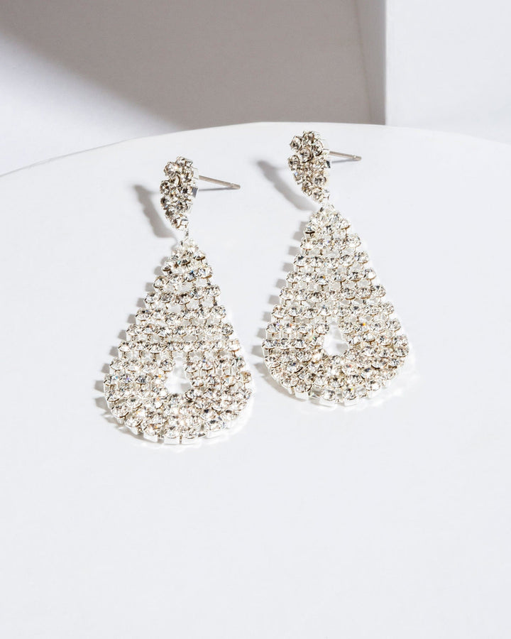 Colette by Colette Hayman Crystal Chain Tiered Drop Earrings