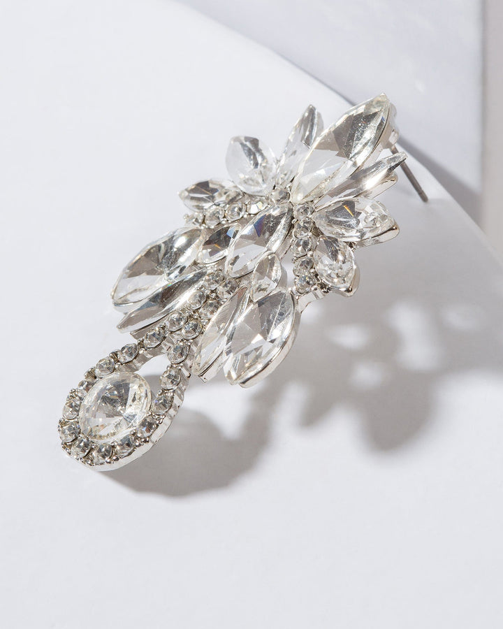 Colette by Colette Hayman Crystal Cluster Drop Earrings