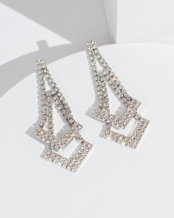 Colette by Colette Hayman Crystal Double Kite Earrings