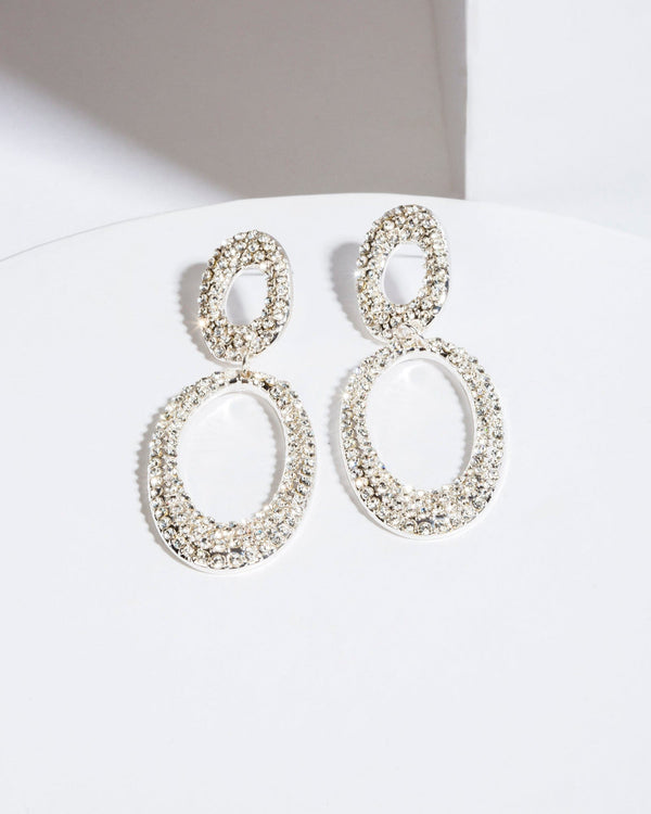 Colette by Colette Hayman Crystal Double Oval Drop Earrings