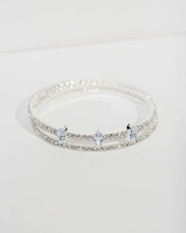 Colette by Colette Hayman Crystal Embellished Wrap Cuff Bracelet