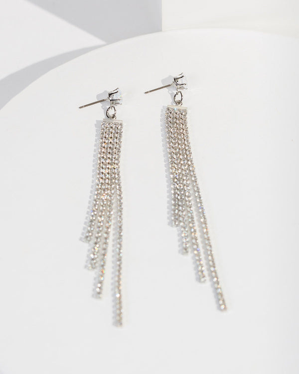 Colette by Colette Hayman Crystal Fine Crystal Tassel Earrings