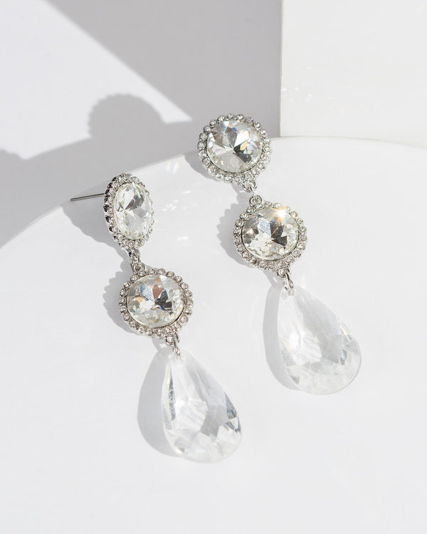 Colette by Colette Hayman Crystal Framed Earrings