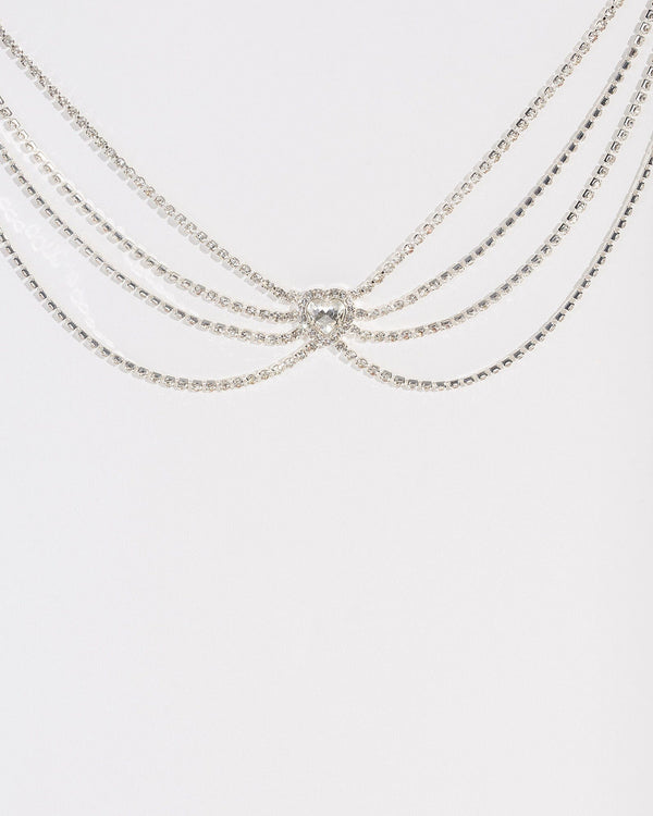 Colette by Colette Hayman Crystal Heart Choker Necklace