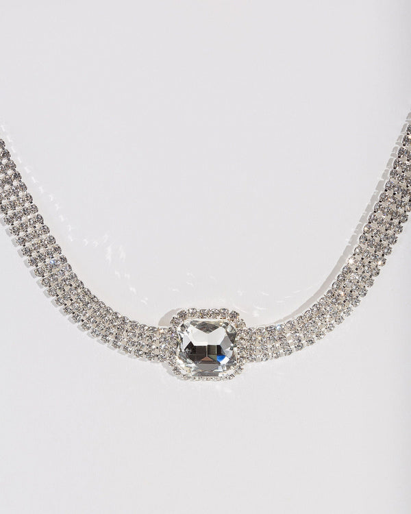 Colette by Colette Hayman Crystal Pendant Chain Necklace