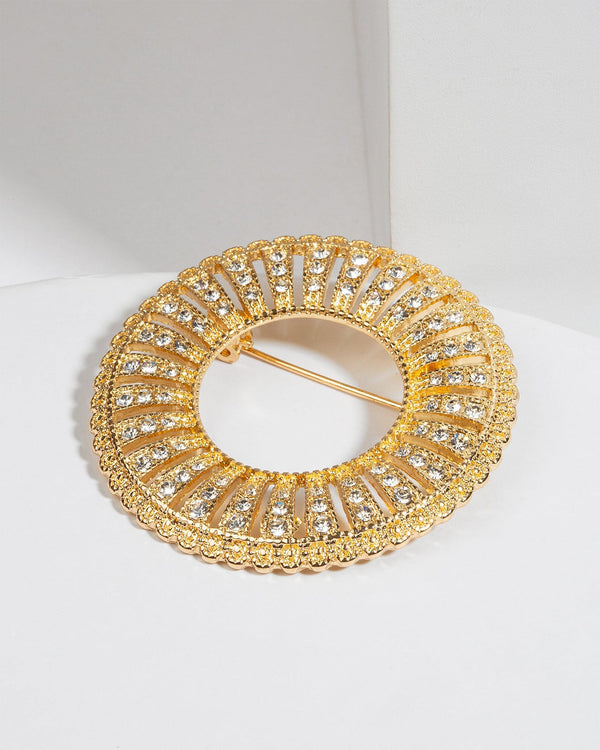 Colette by Colette Hayman Crystal Round Brooch