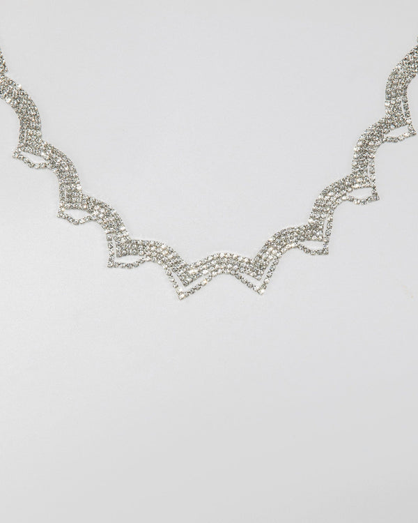 Colette by Colette Hayman Crystal Rows Choker Necklace