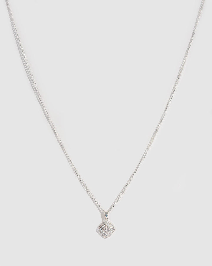 Colette by Colette Hayman Crystal  Square Pendant Necklace