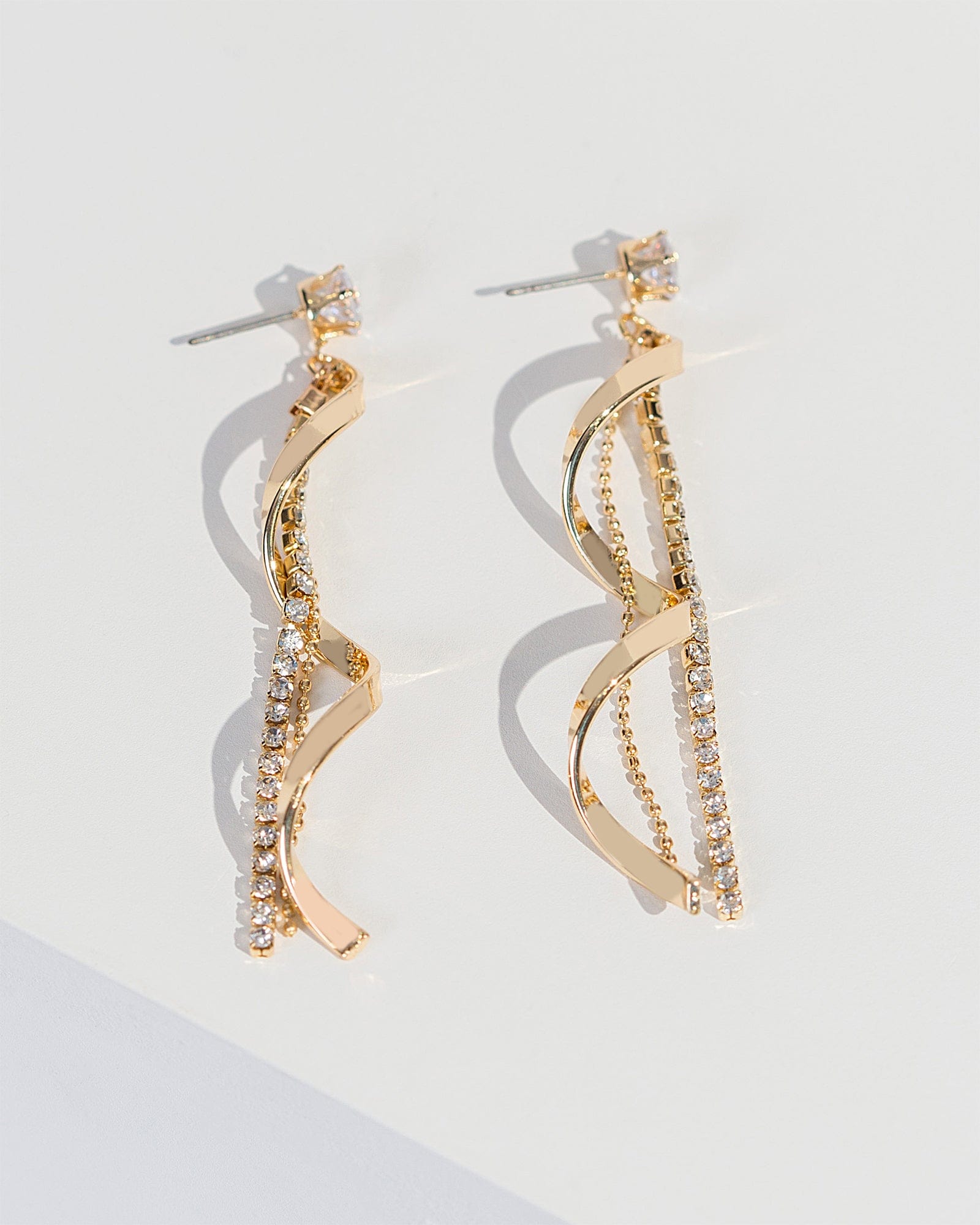 Crystal Statement Round Chime Earrings