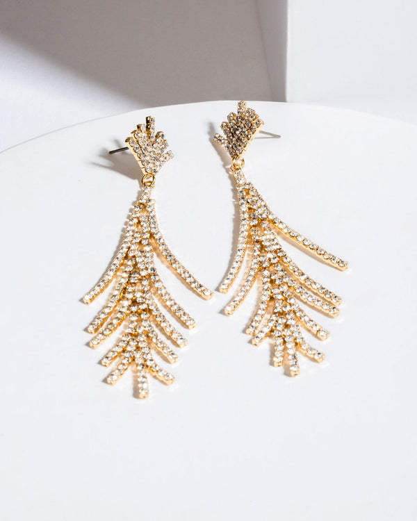Colette by Colette Hayman Crystal Tiered Drop Earrings