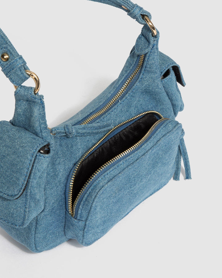 Colette by Colette Hayman Denim Blue Delilah Pocket Shoulder Bag