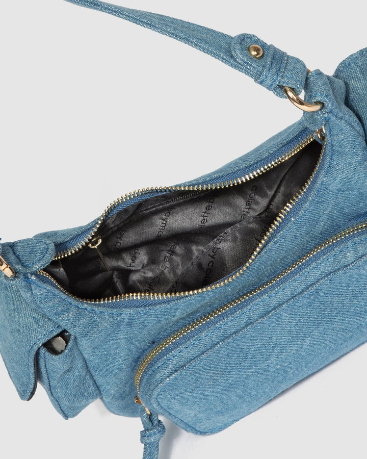 Colette by Colette Hayman Denim Blue Delilah Pocket Shoulder Bag