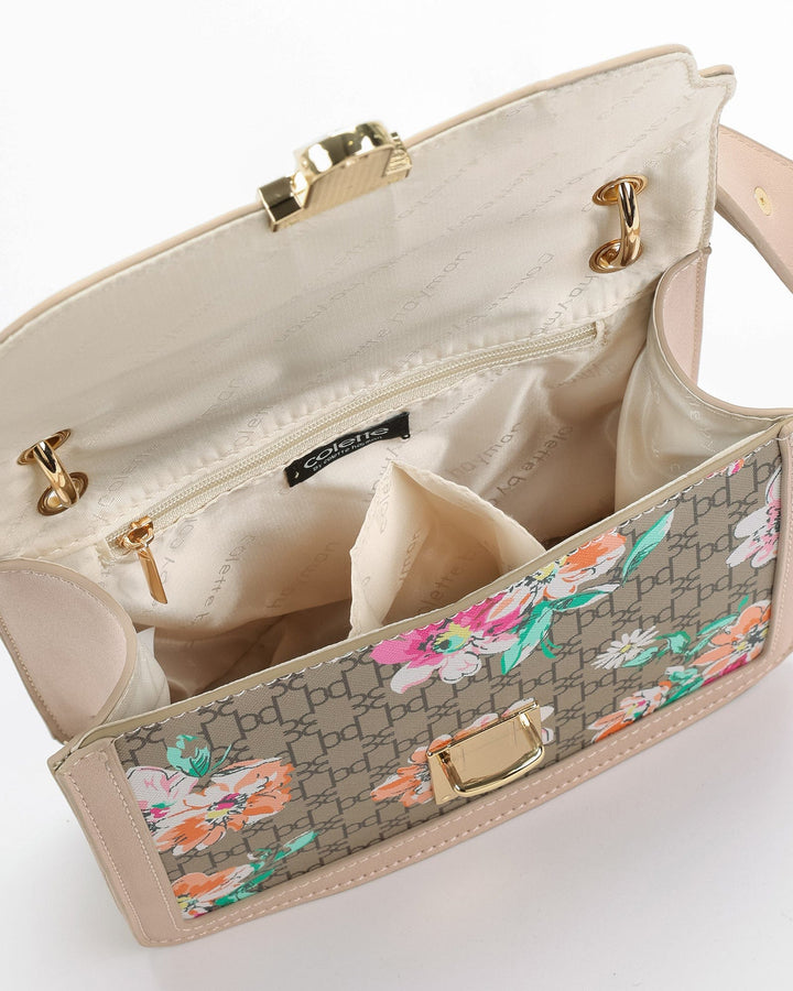 Colette by Colette Hayman Floral Monogram Nova Buckle Crossbody Bag