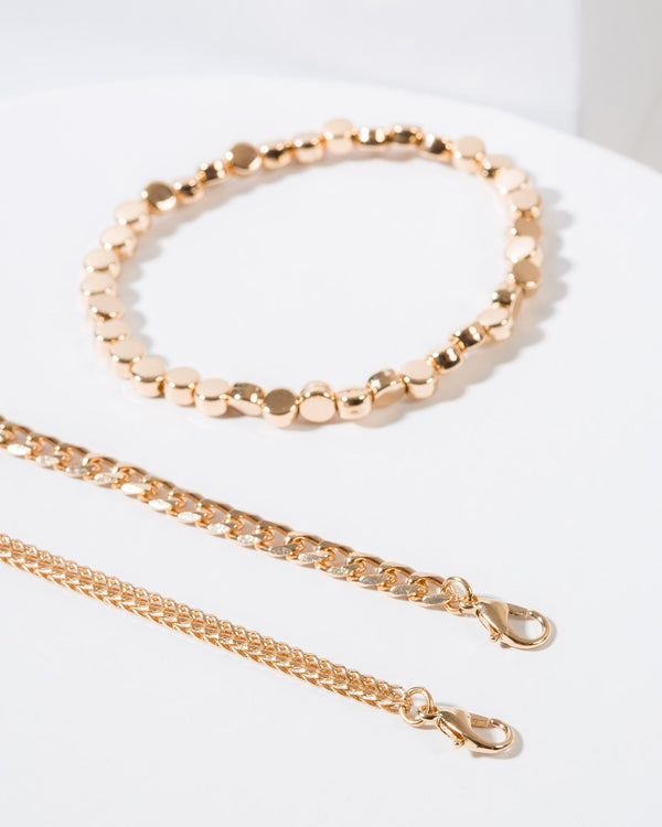 Colette by Colette Hayman Gold 3 Pack Chain Bracelet