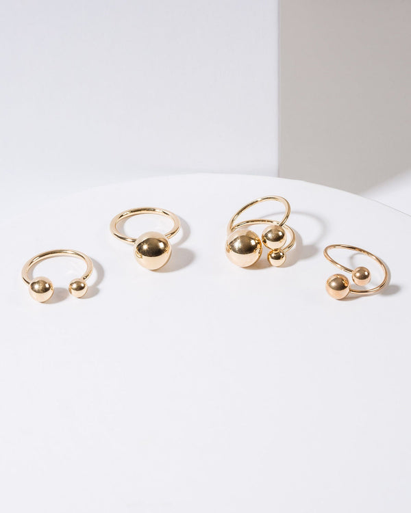 Colette by Colette Hayman Gold Ball Ring Pack