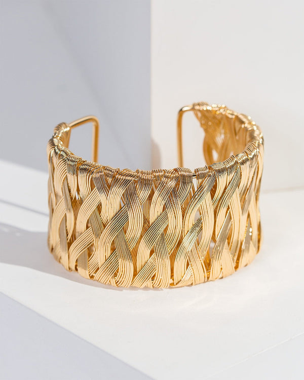 Colette by Colette Hayman Gold Braided Metal Cuff Bracelet