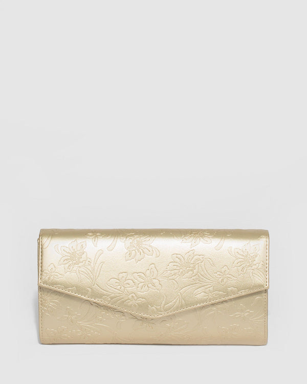 Colette by Colette Hayman Gold Breena Envelope Clutch Bag
