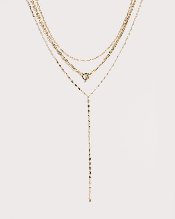 Colette by Colette Hayman Gold Chain Link Lariat Necklace