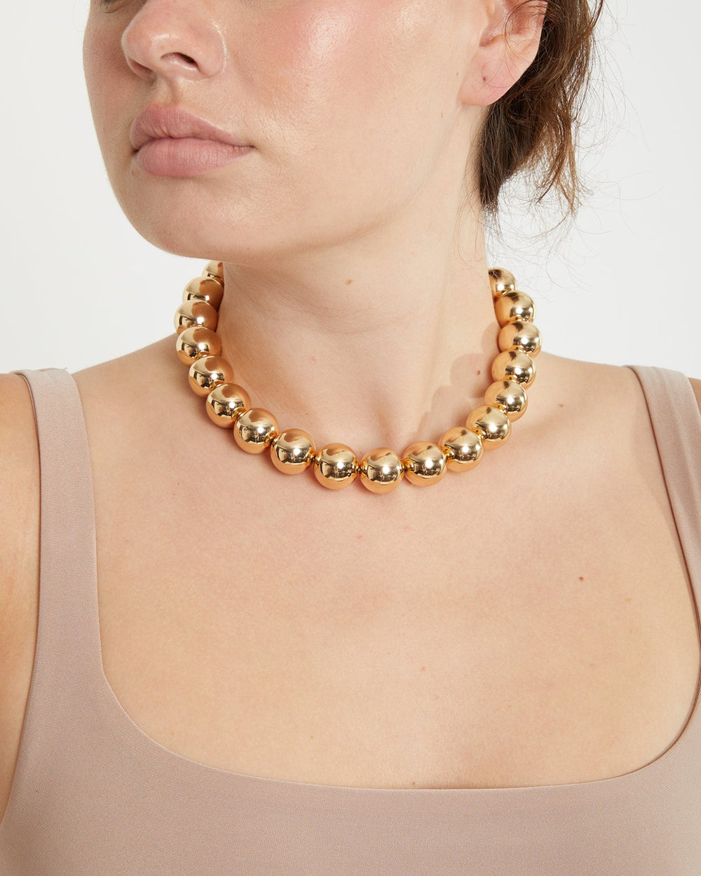 Gold Chunky Ball Bead Necklace – colette by colette hayman