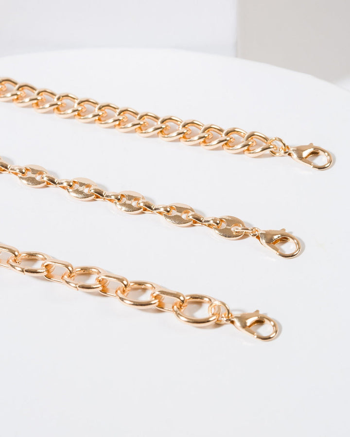 Colette by Colette Hayman Gold Chunky Chain 3 Pack Bracelet