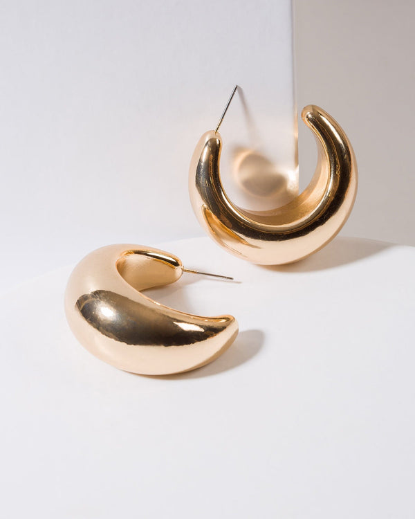 Colette by Colette Hayman Gold Chunky Hoop Earrings