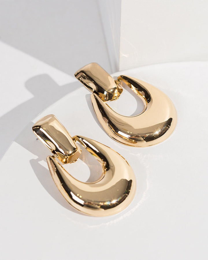 Colette by Colette Hayman Gold Chunky Hoop Stud Earrings