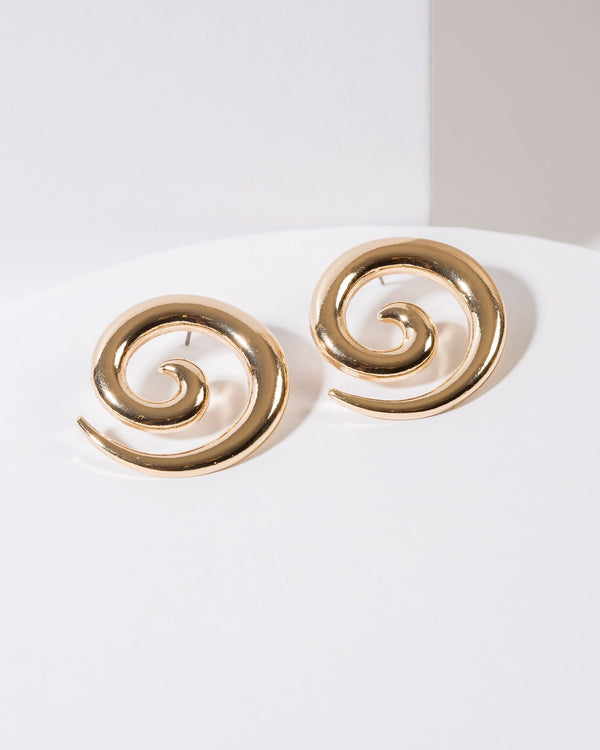 Colette by Colette Hayman Gold Chunky Swirl Stud Earrings