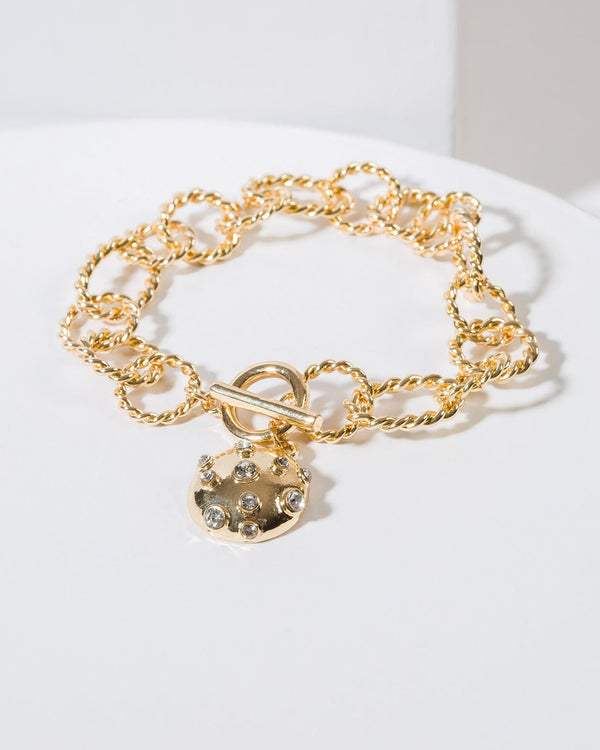 Colette by Colette Hayman Gold Chunky Twisted Chain Bracelet