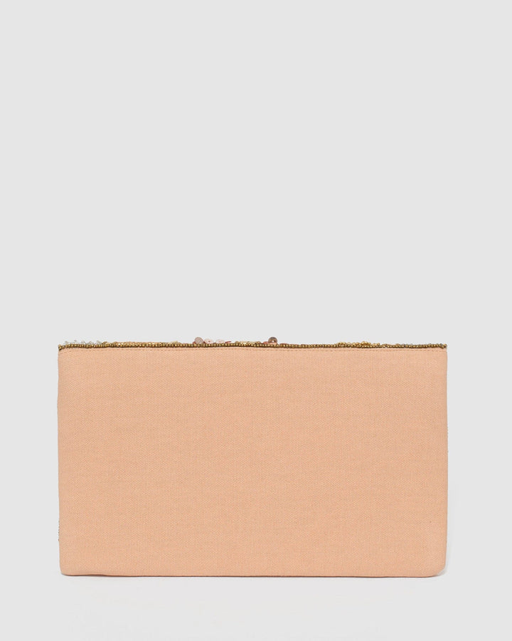 Colette by Colette Hayman Gold Claire Beaded Clutch Bag