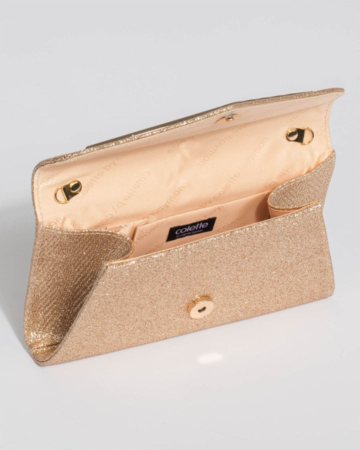 Colette by Colette Hayman Gold Clare Metal Bar Clutch Bag