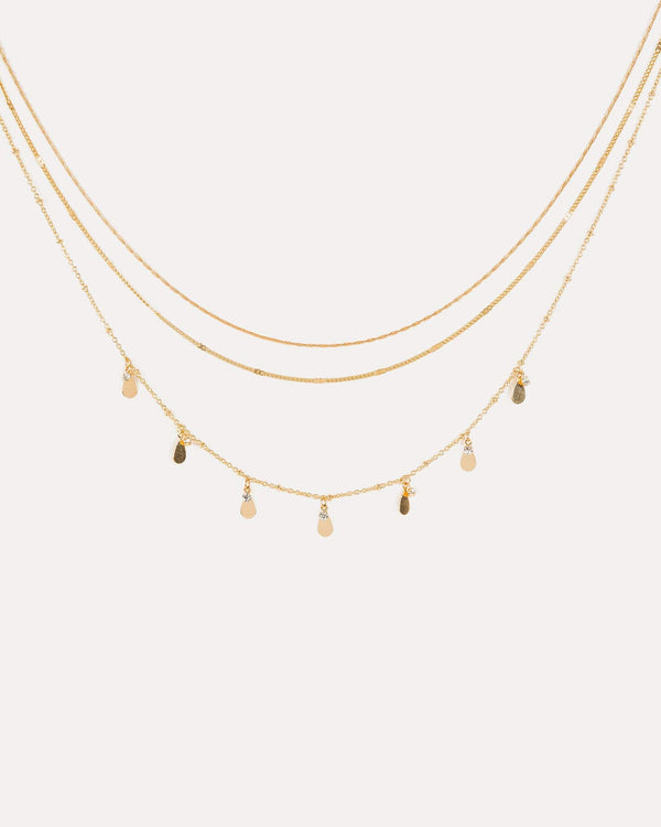 Colette by Colette Hayman Gold Crystal Pendant 3pk Multi Necklace