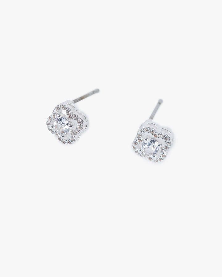 Colette by Colette Hayman Gold Cubic Zirconia Clover Stud Earrings