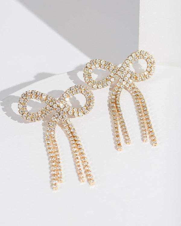 Colette by Colette Hayman Gold Cup Chain Bow Earrings