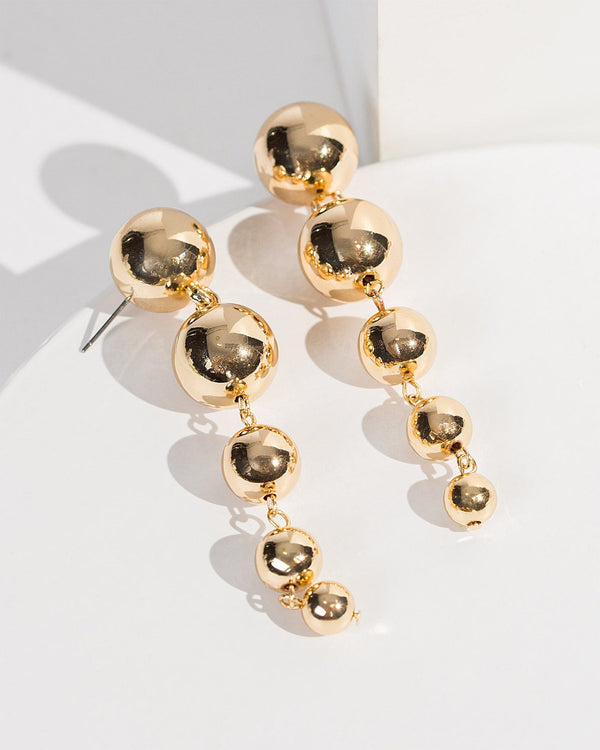 Colette by Colette Hayman Gold Dangle Bead Studs Earrings