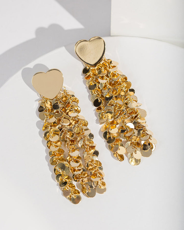 Colette by Colette Hayman Gold Dangle Heart Stud Earrings